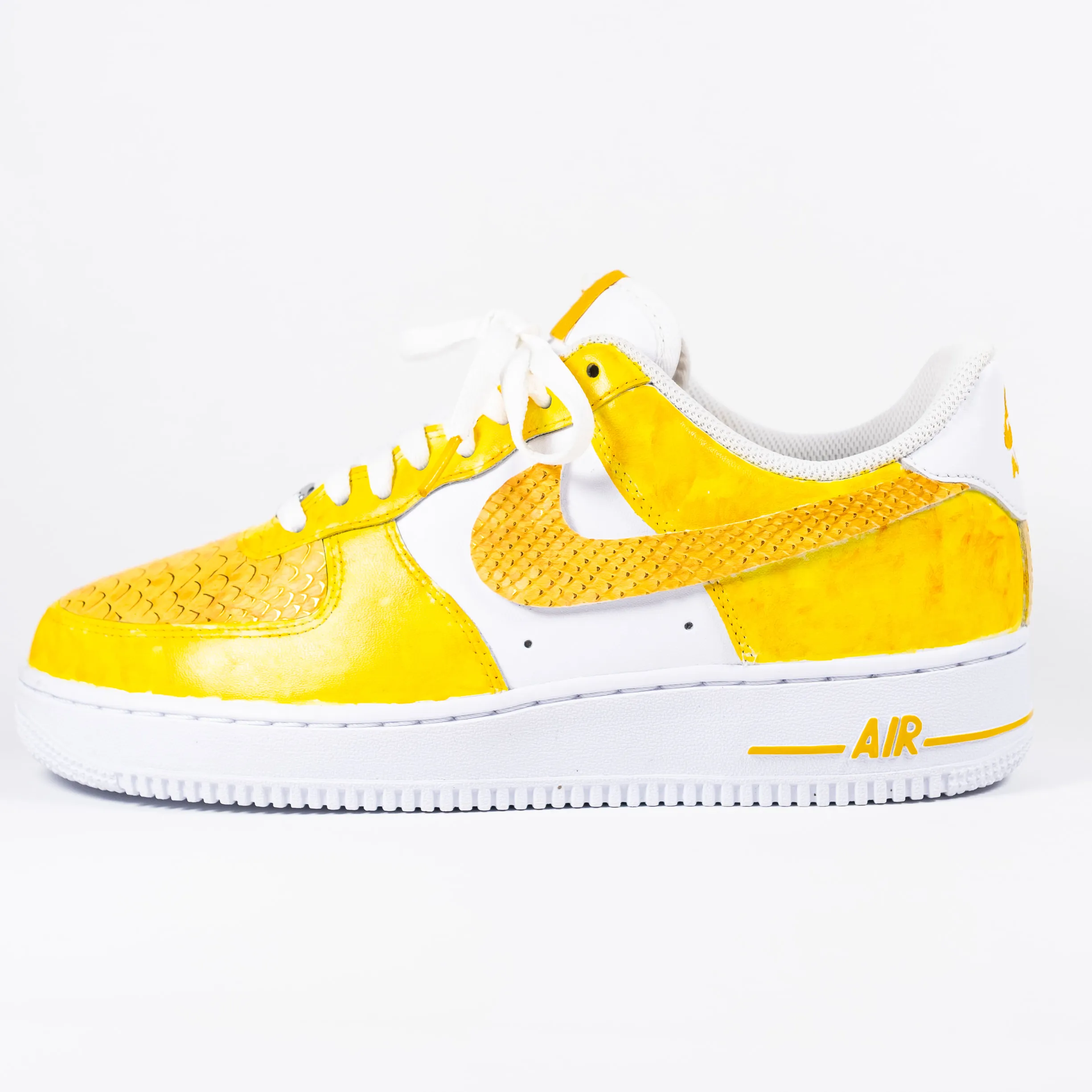 Nike Air Force 1 White Custom 'Goldfish' Premo Edition