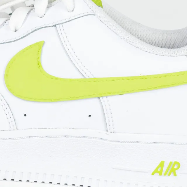 Nike Air Force 1 White Custom 'Keylime Swoosh' Edition