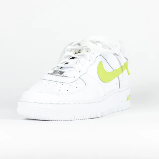 Nike Air Force 1 White Custom 'Keylime Swoosh' Edition