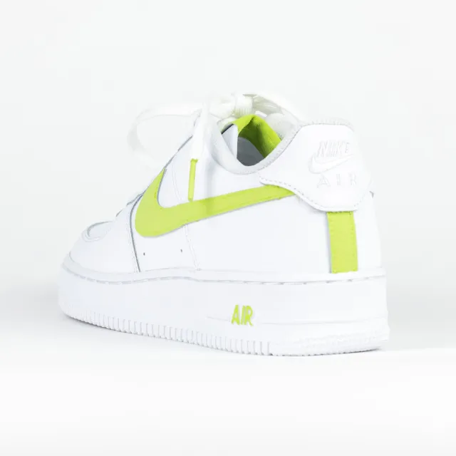 Nike Air Force 1 White Custom 'Keylime Swoosh' Edition