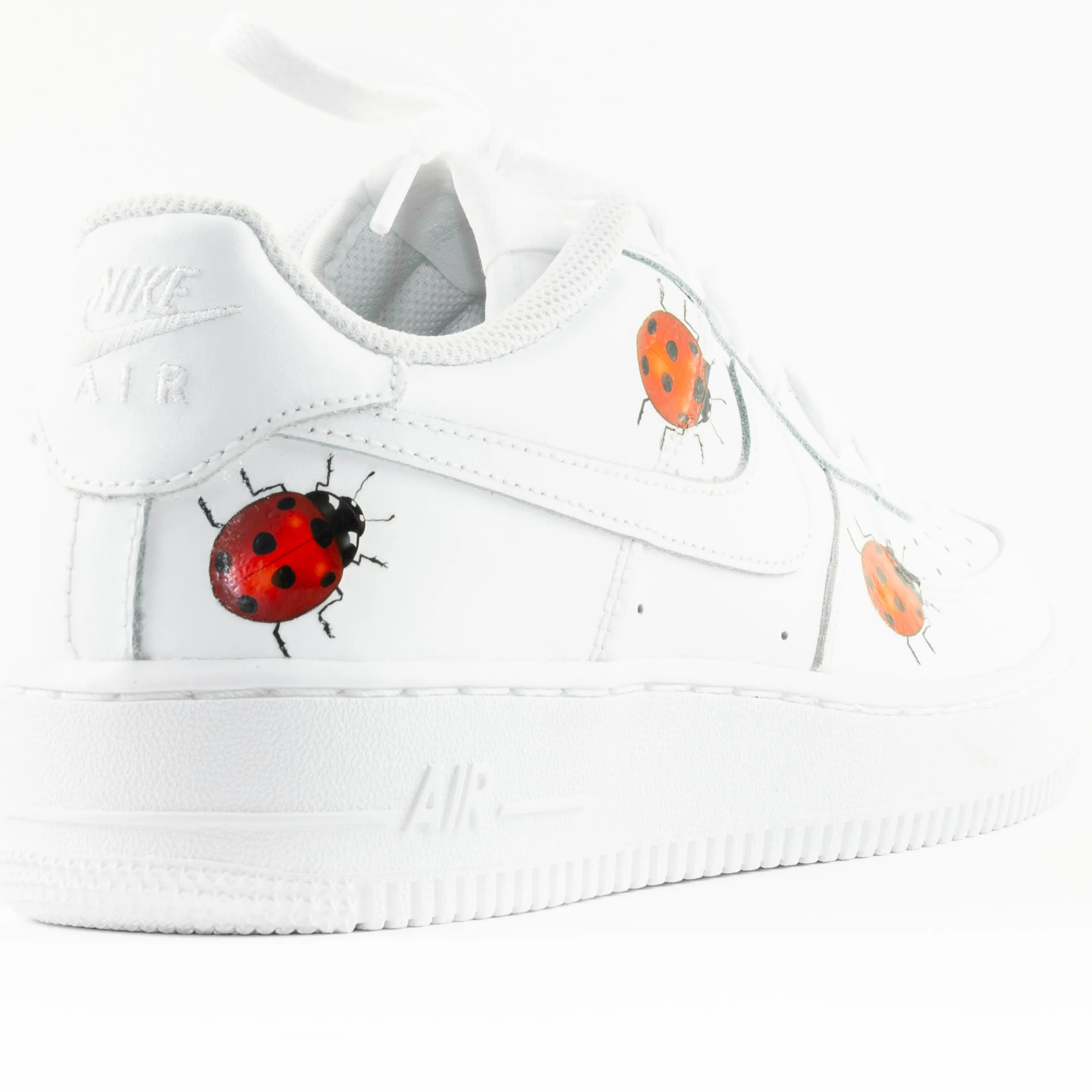 Nike Air Force 1 White Custom 'Lady Bugs' Edition