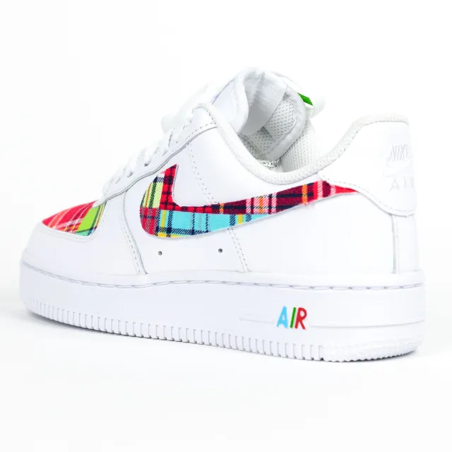 Nike Air Force 1 White Custom 'Multi Plaid' Edition