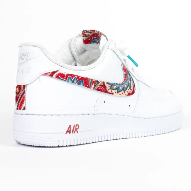 Nike Air Force 1 White Custom 'Paisley' Edition W/ Custom Matching Insoles