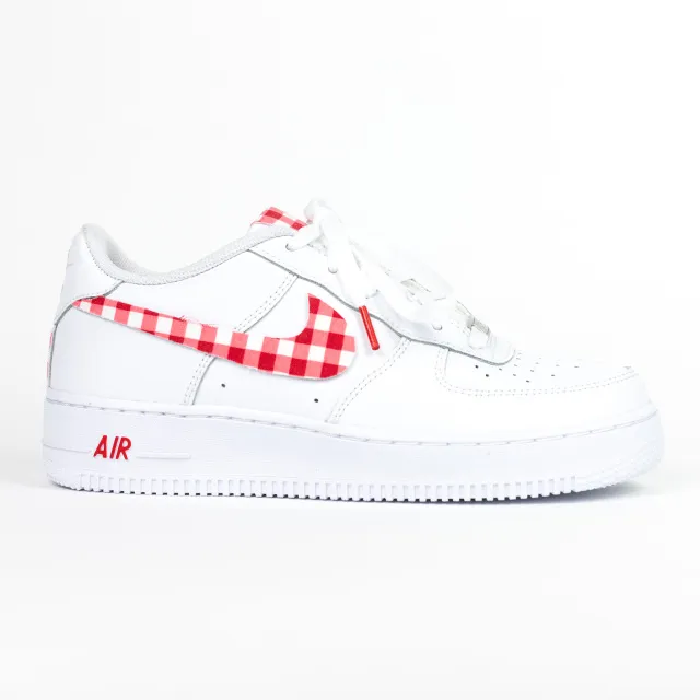 Nike Air Force 1 White Custom 'Pic-Nic Plaids' Edition W/ Custom Matching Insoles