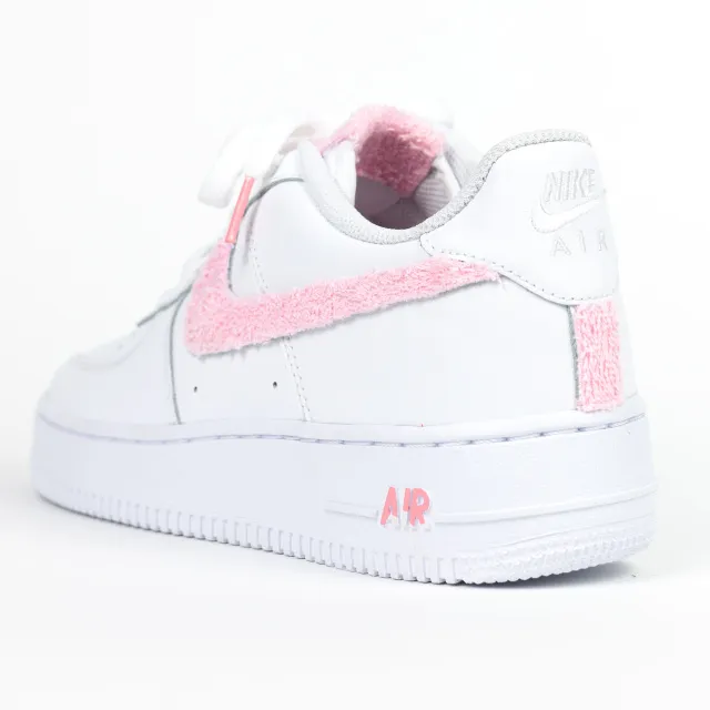 Nike Air Force 1 White Custom 'Pink Terry-Cloth' Edition W/ Custom Matching Insoles