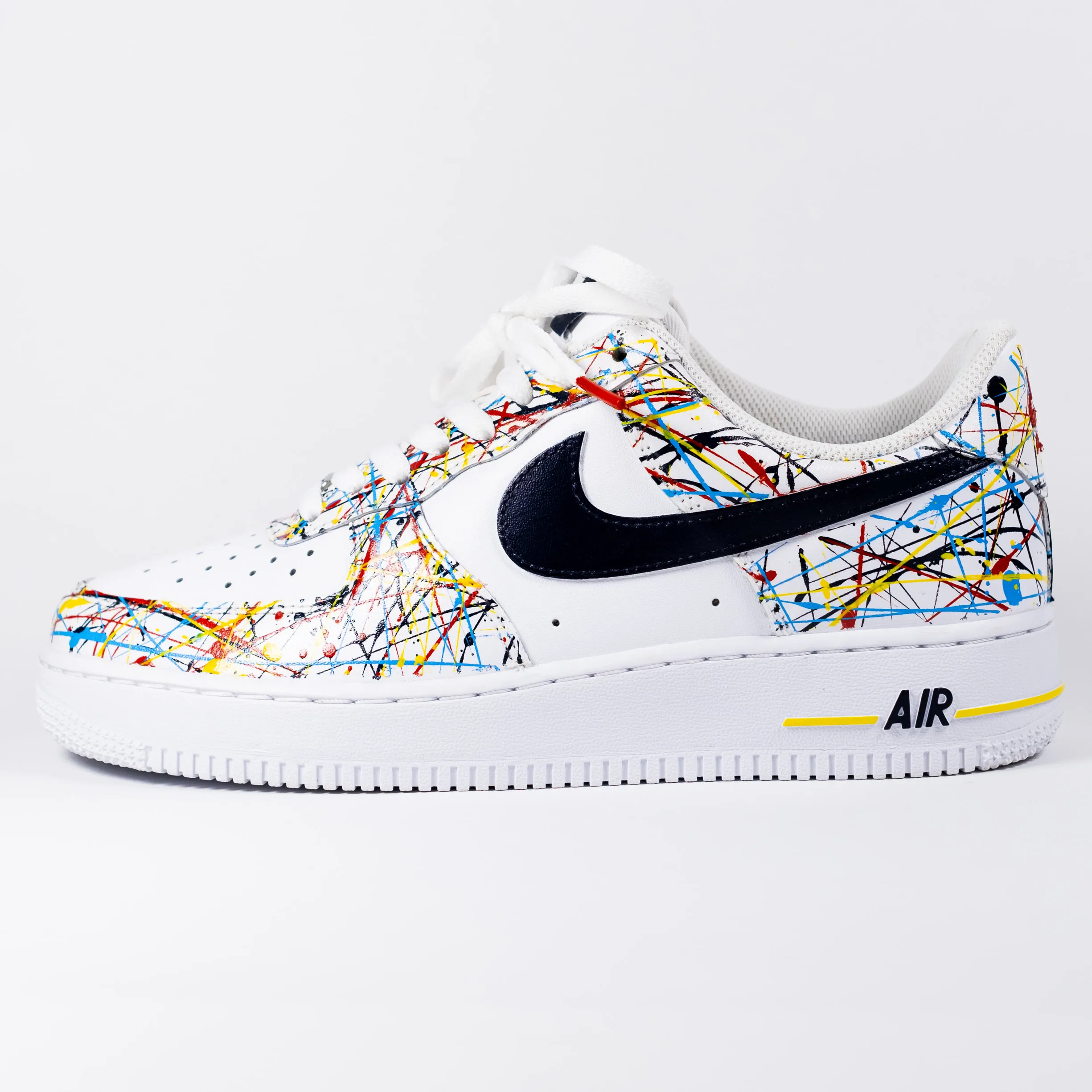 Nike Air Force 1 White Custom 'Pollock OG' Edition