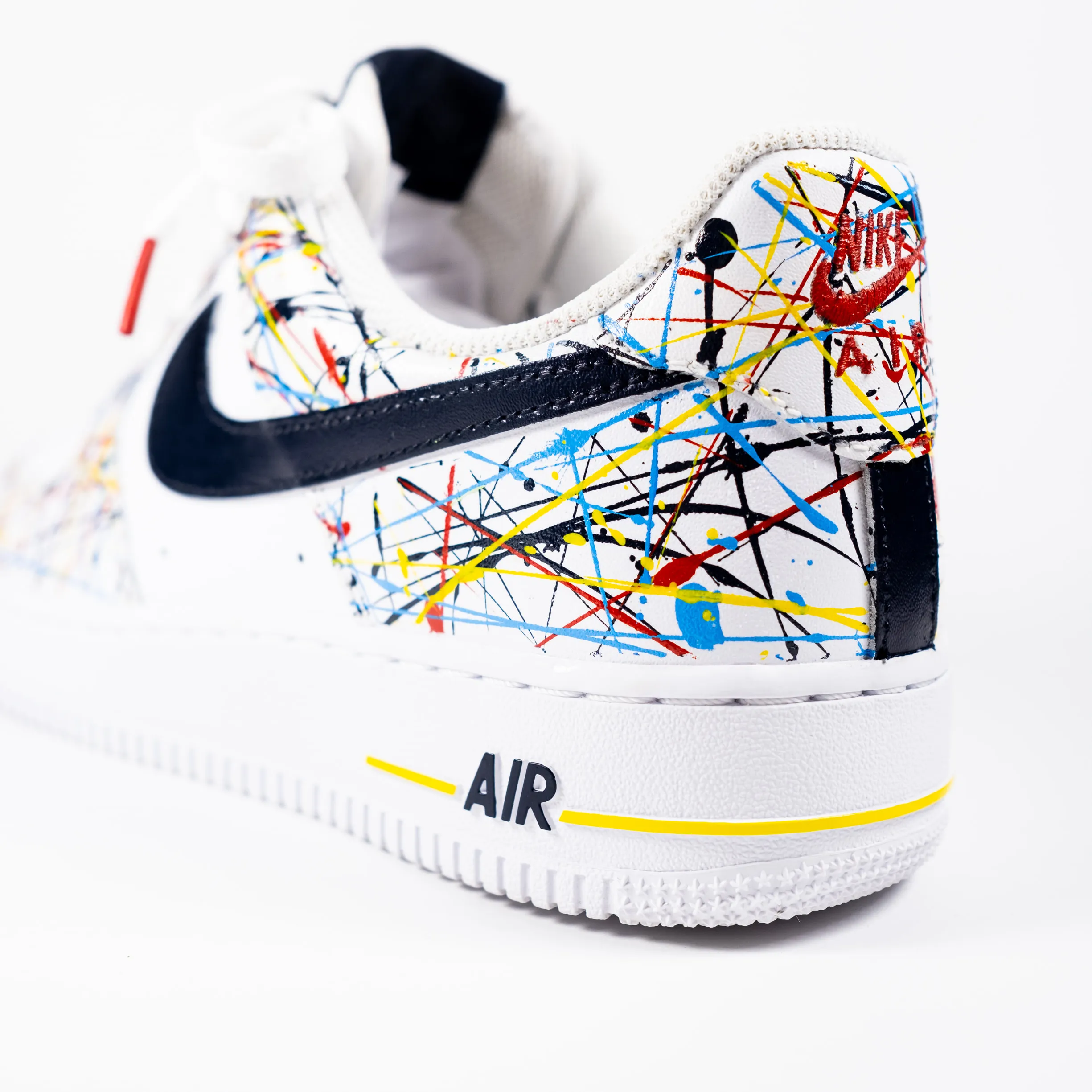 Nike Air Force 1 White Custom 'Pollock OG' Edition