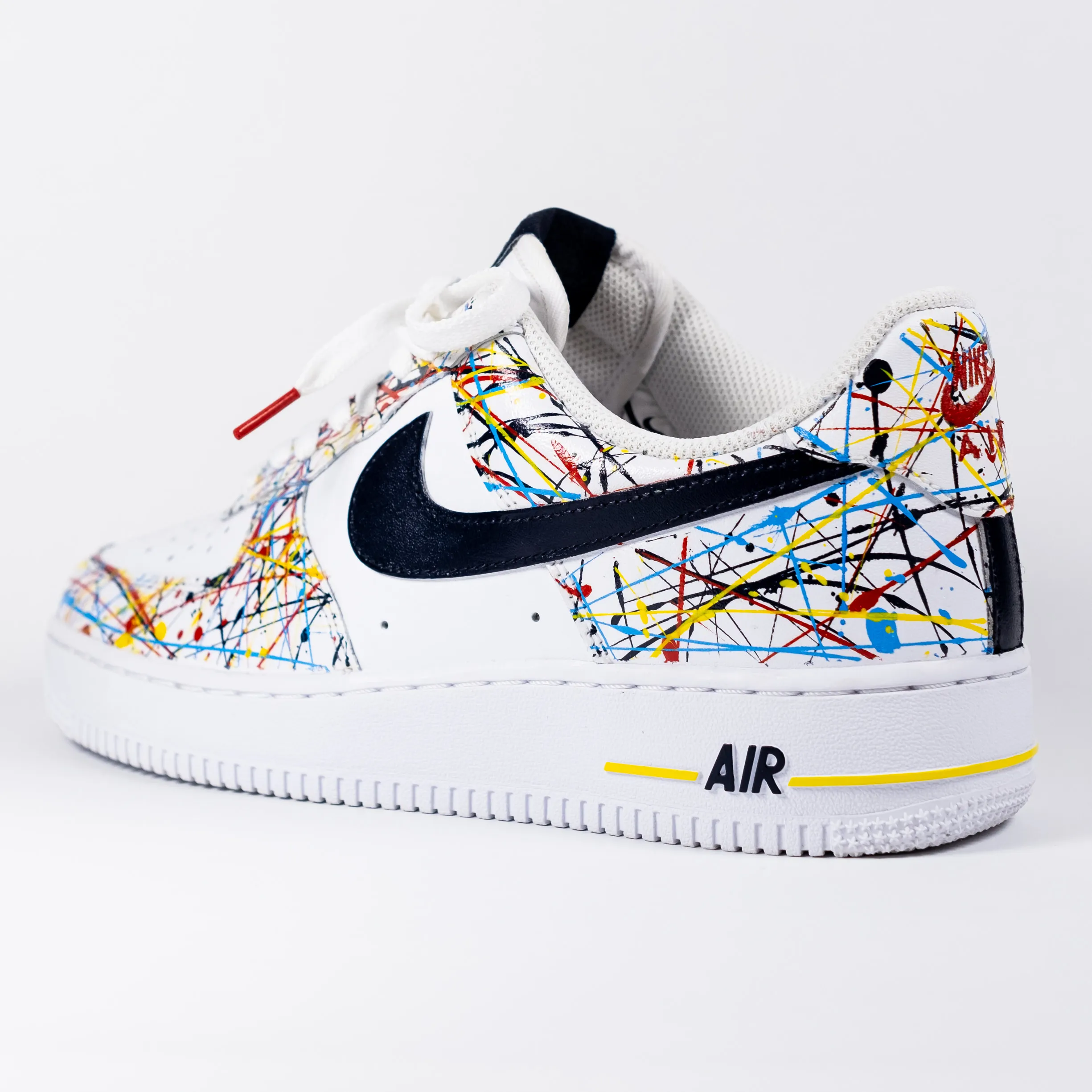 Nike Air Force 1 White Custom 'Pollock OG' Edition