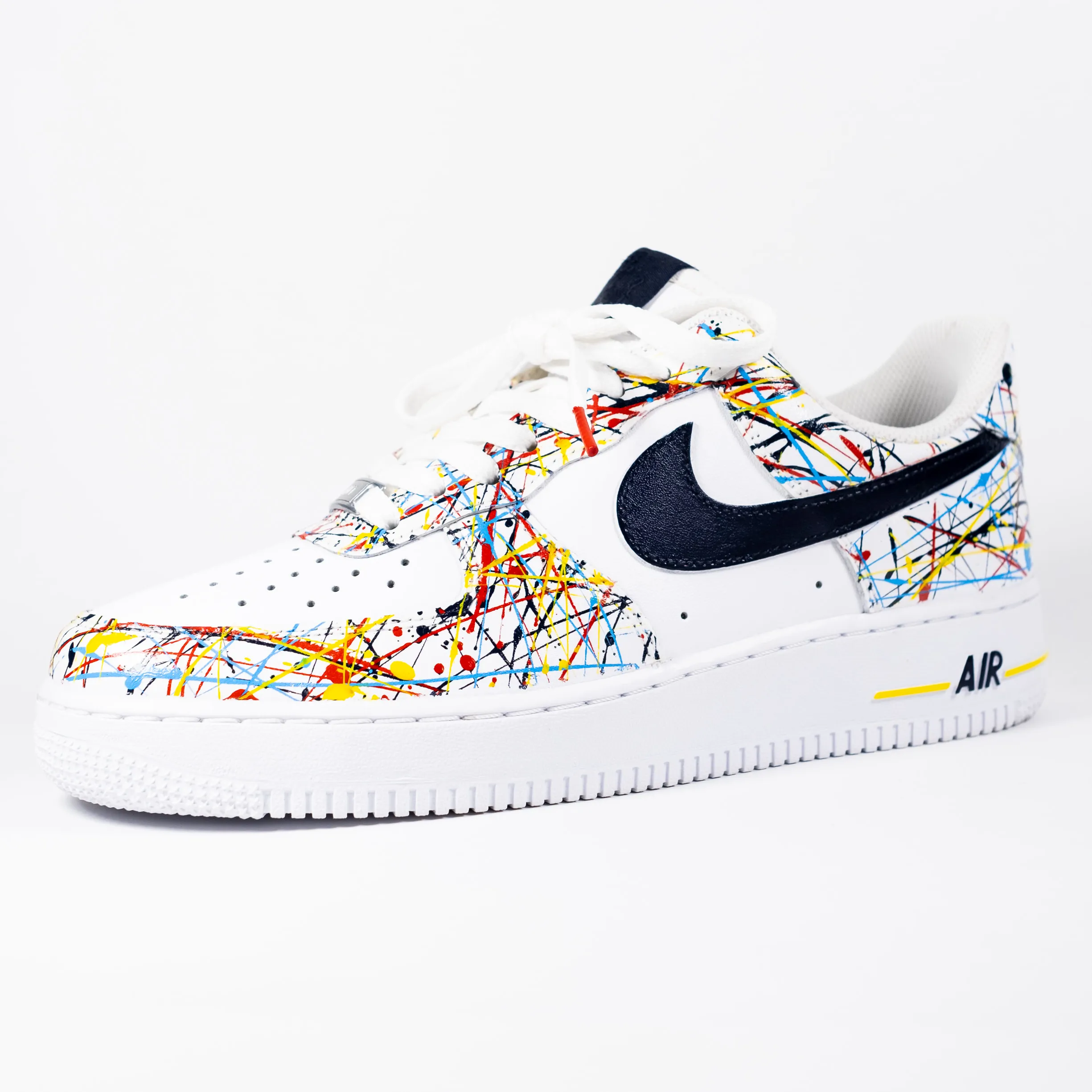 Nike Air Force 1 White Custom 'Pollock OG' Edition