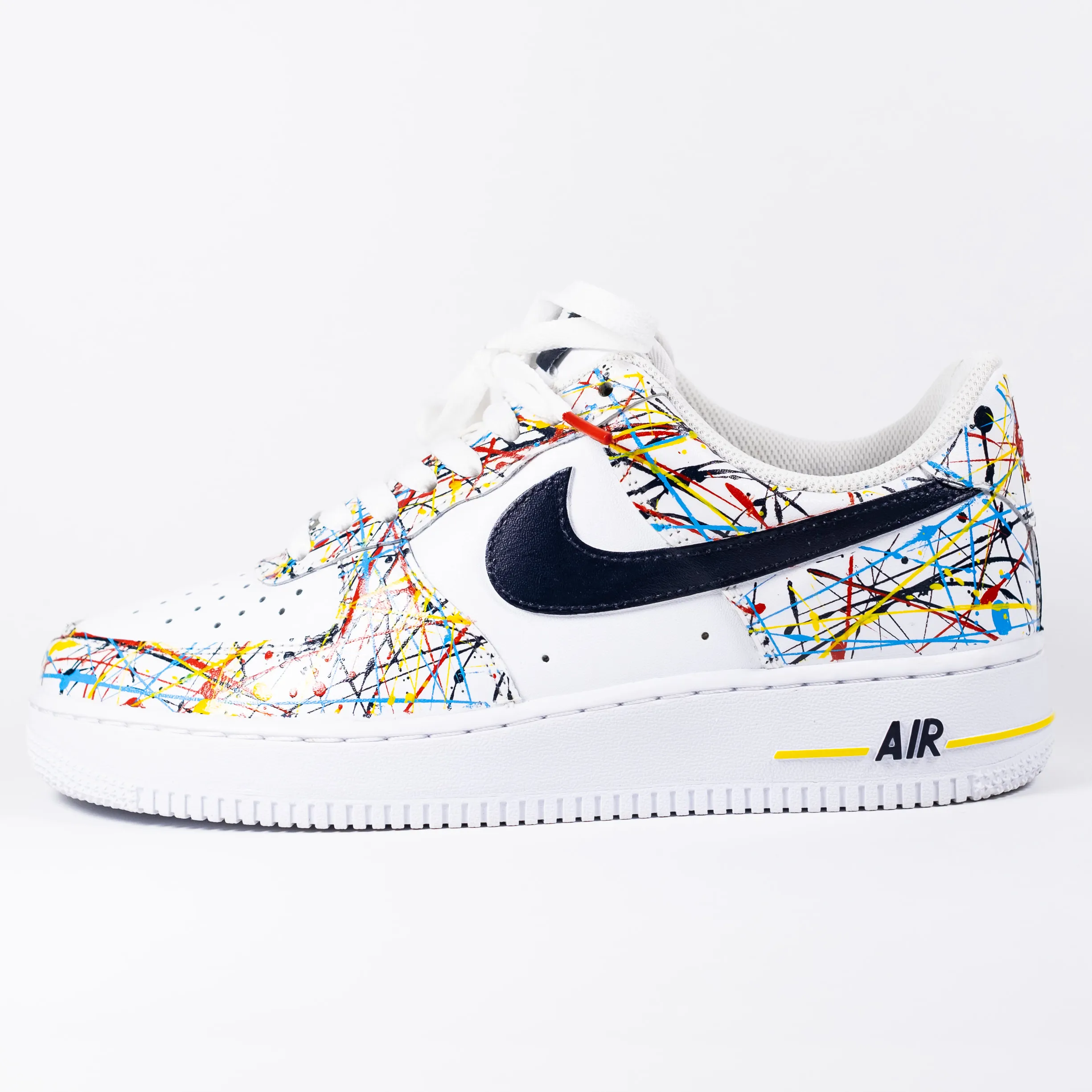 Nike Air Force 1 White Custom 'Pollock OG' Edition