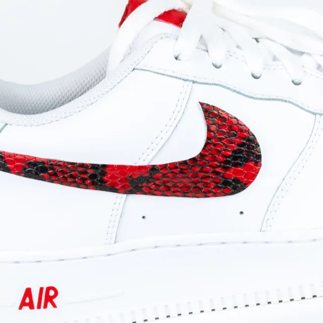 Nike Air Force 1 White Custom 'Red Snakeskins' Premo Edition