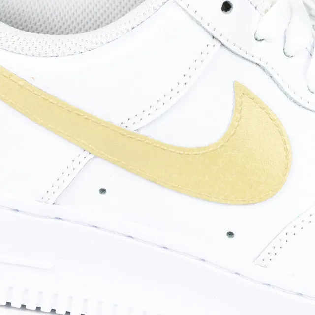 Nike Air Force 1 White Custom 'Sandy Swoosh' Edition