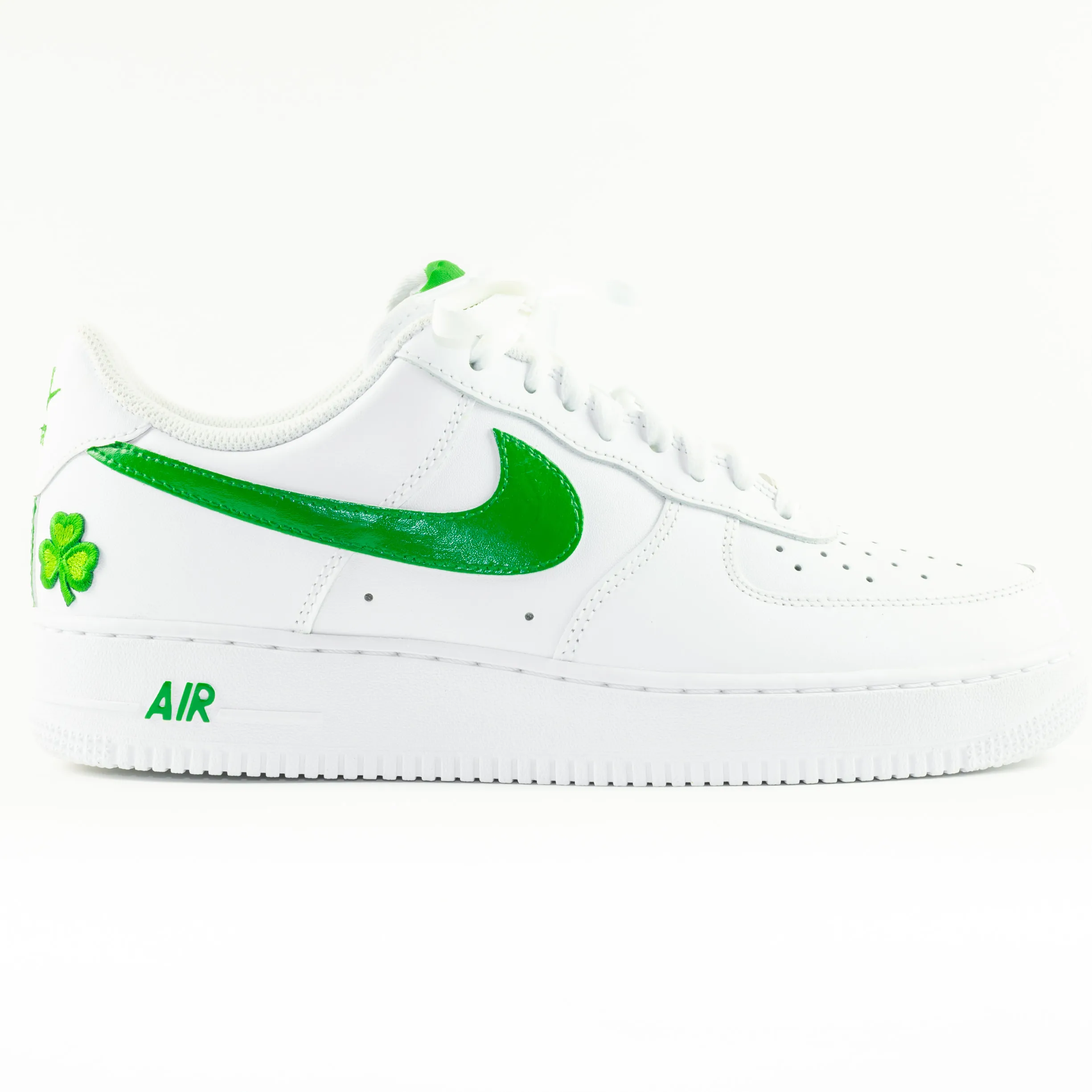 Nike Air Force 1 White Custom 'Shamrock' Edition