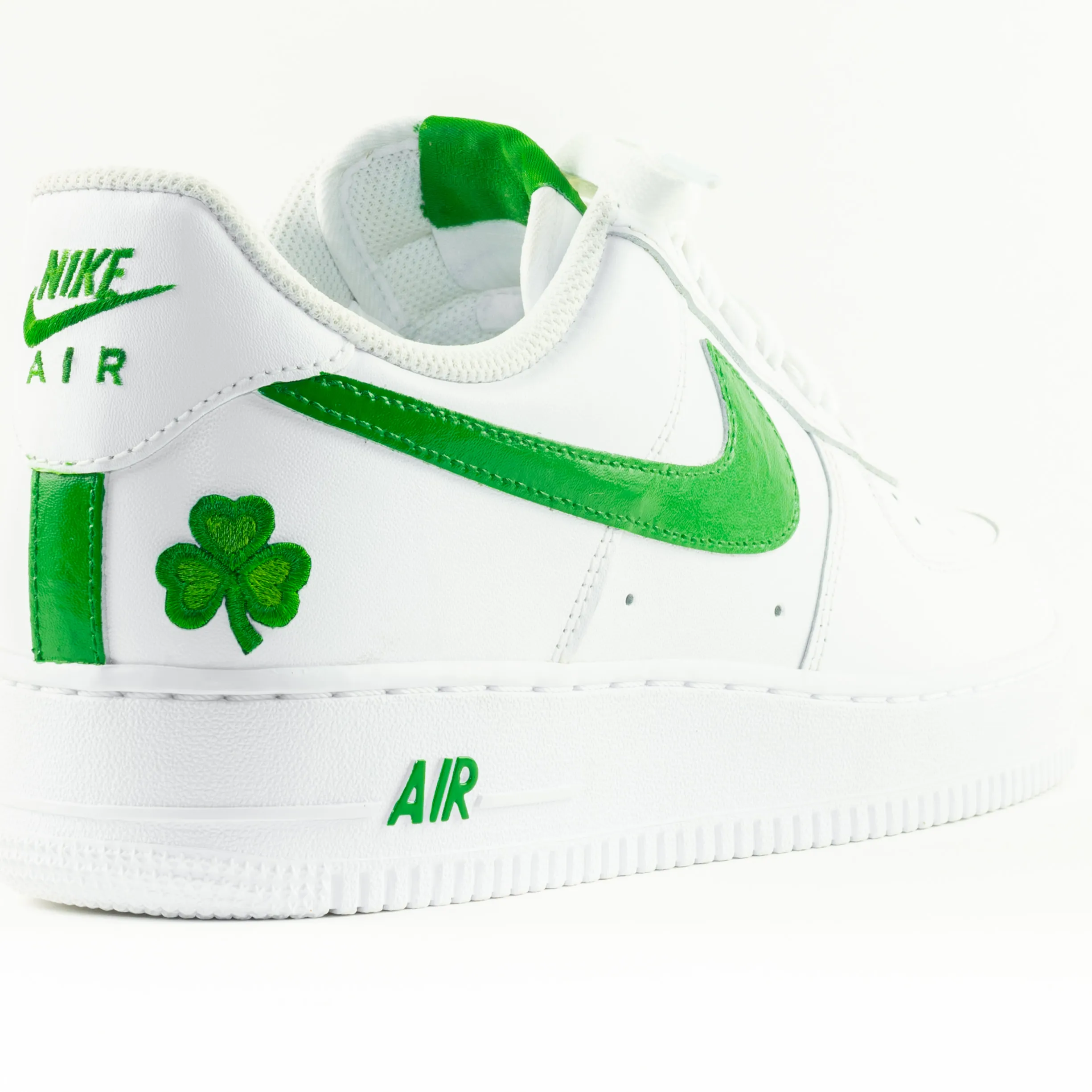 Nike Air Force 1 White Custom 'Shamrock' Edition