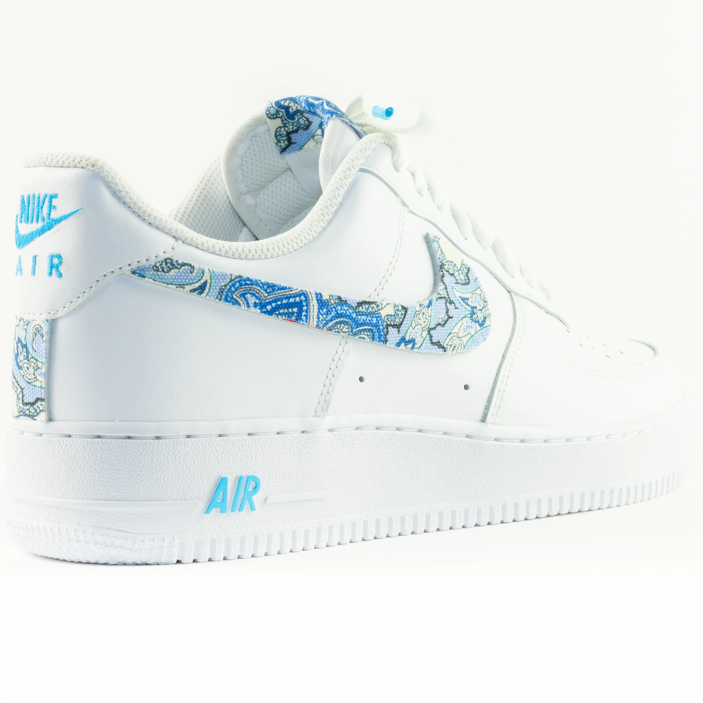 Nike Air Force 1 White Custom 'Sky Paisley' Edition w/ Custom Matching Insoles