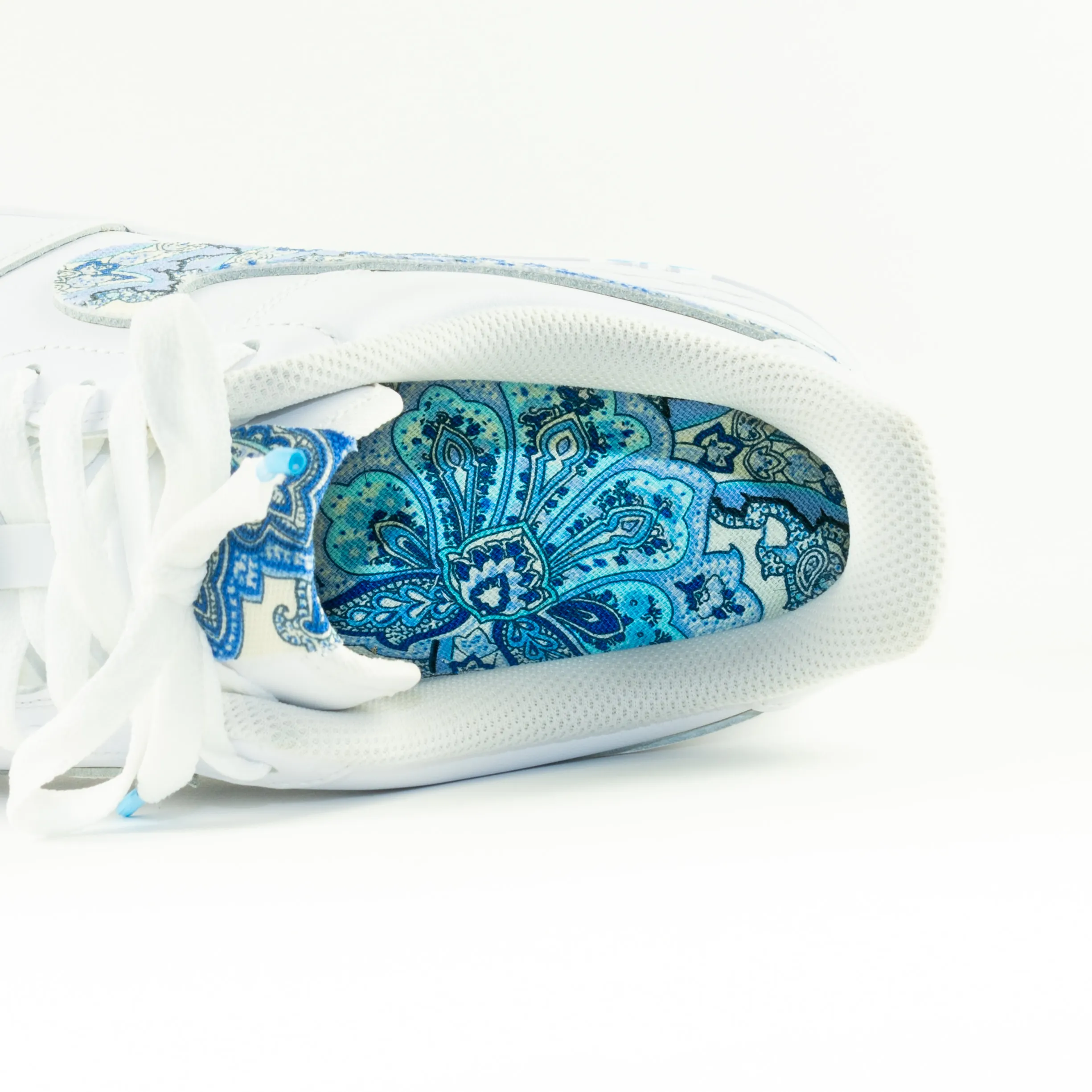 Nike Air Force 1 White Custom 'Sky Paisley' Edition w/ Custom Matching Insoles