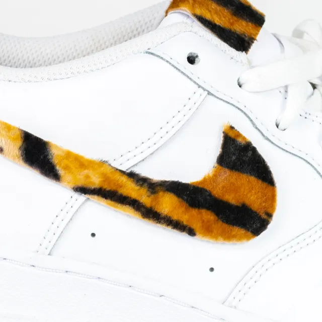 Nike Air Force 1 White Custom 'Tiger' Edition W/ Custom Matching Insoles