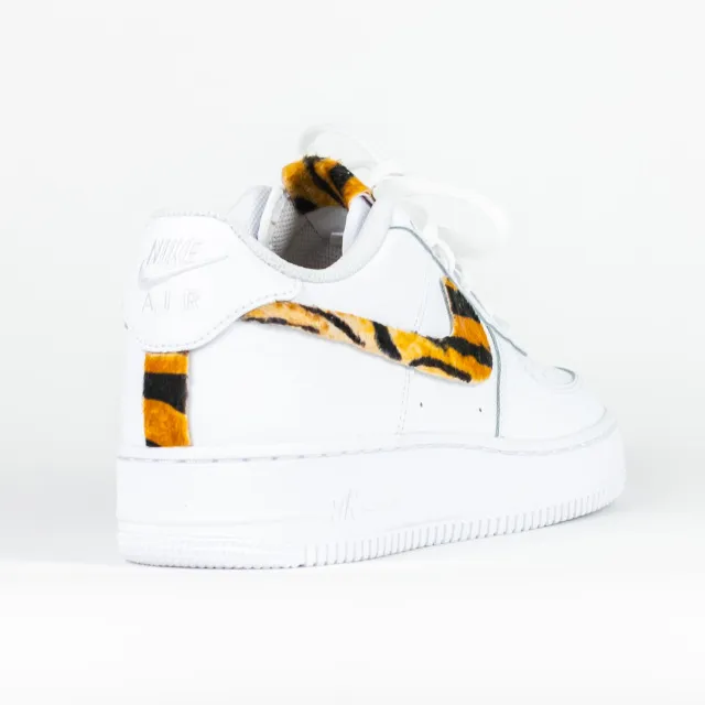 Nike Air Force 1 White Custom 'Tiger' Edition W/ Custom Matching Insoles