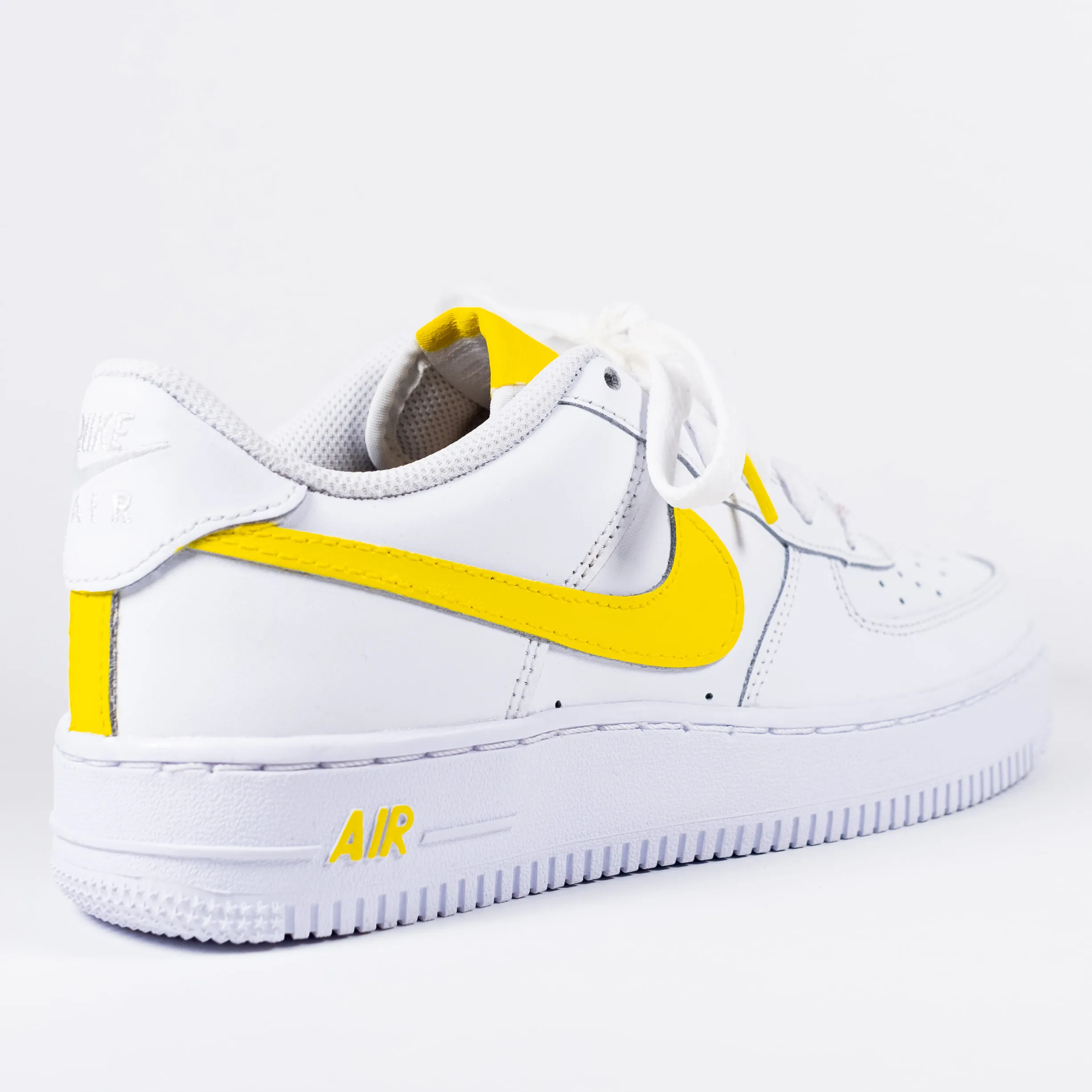 Nike Air Force 1 White Custom 'Yellow Swoosh' Edition