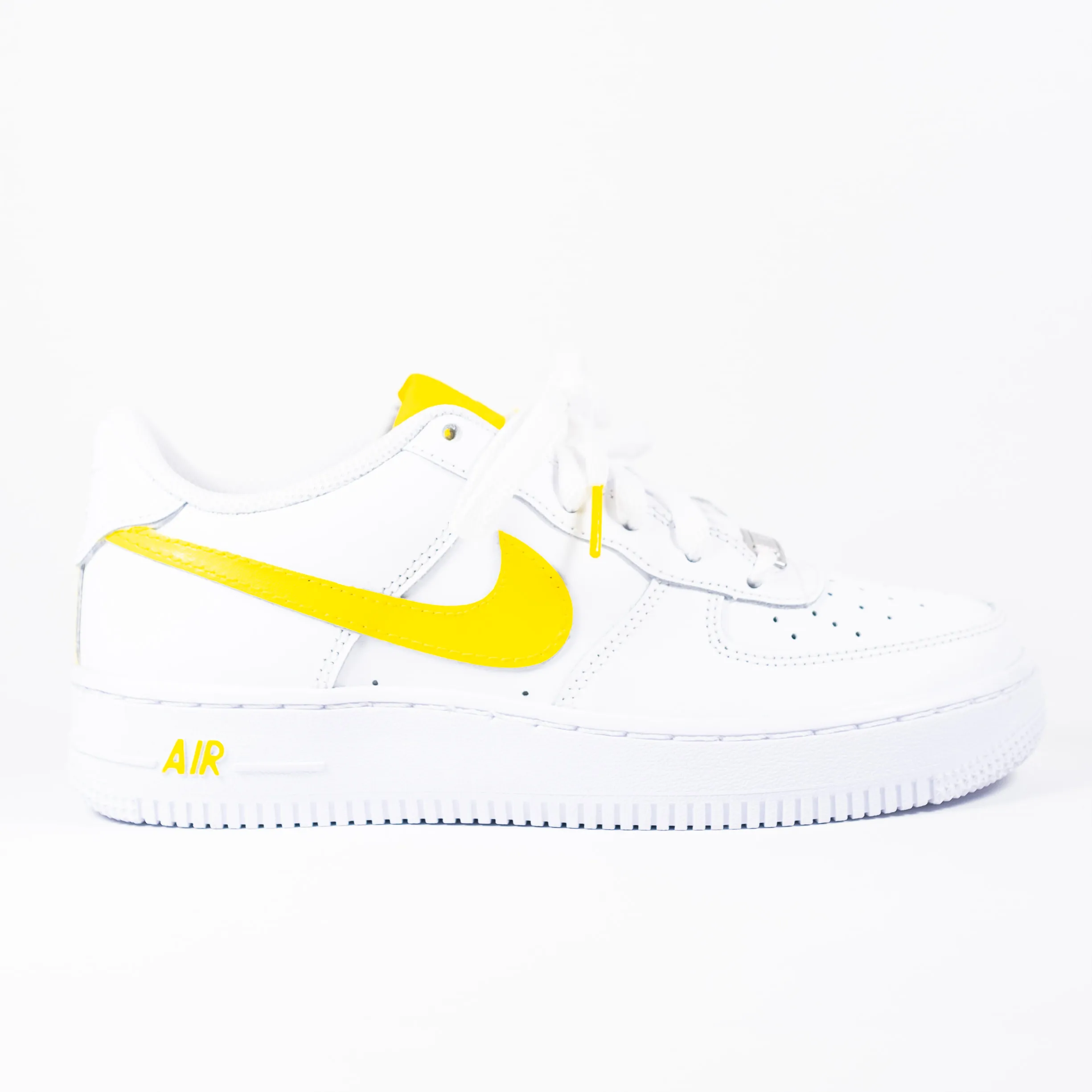 Nike Air Force 1 White Custom 'Yellow Swoosh' Edition