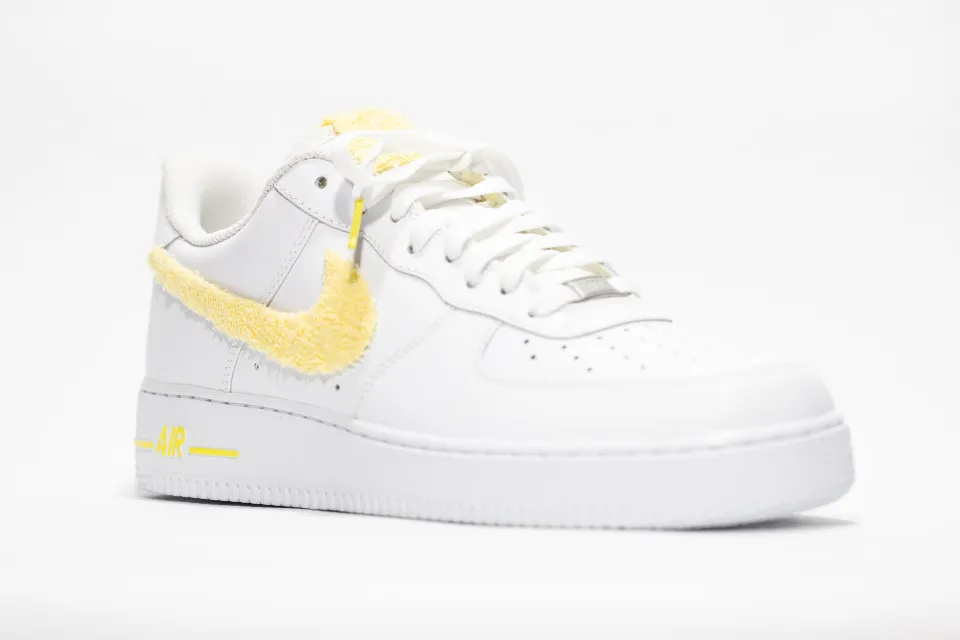 Nike Air Force 1 White Custom 'Yellow Terry Cloth' Edition