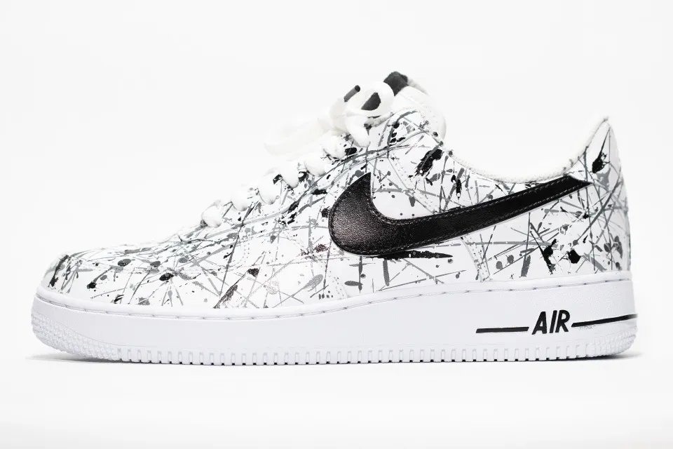 Nike Air Force 1 White PRM Custom 'Barbed Wire' Edition