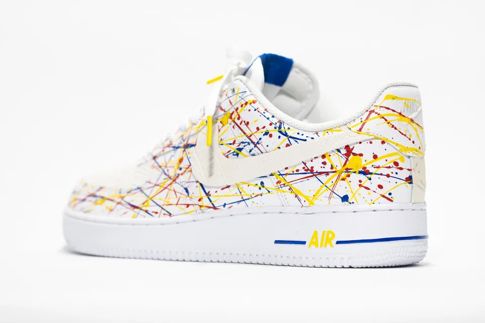 Nike Air Force 1 White PRM Custom 'Splattered Playdoh' Edition