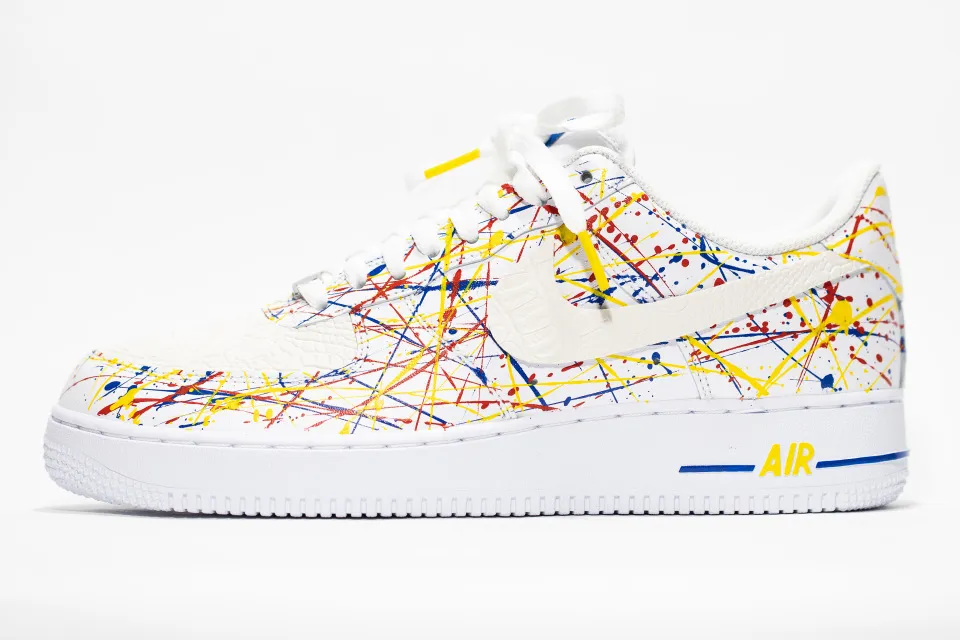 Nike Air Force 1 White PRM Custom 'Splattered Playdoh' Edition