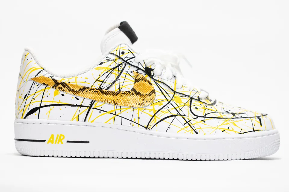 Nike Air Force 1 White PRM Custom 'Splattered Python' Edition