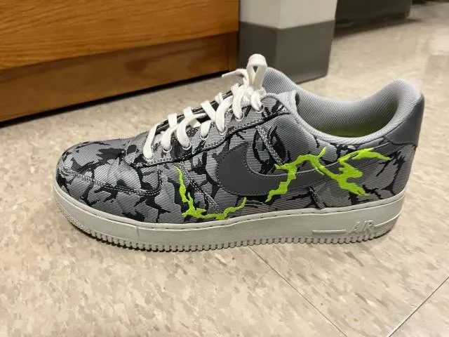 Nike: Air Force one, Gray/Green/Black Camouflage