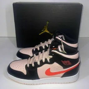 Nike air jordan 1 mid 4.5-7y atmosphere infrared 23 black 554725-604