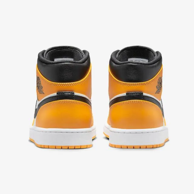 Nike air jordan 1 mid (reverse yellow toe/ taxi/ white/ black) men us 8-13 554724-701