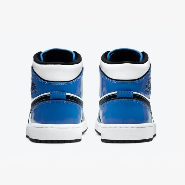 Nike air jordan 1 mid se (signal blue/ white/ black) men us 8-13 dd6834-402