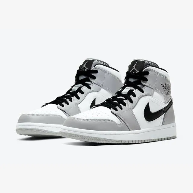 Nike air jordan 1 mid (smoke grey/ light smoke grey/ black/ white) men us 8-13 554724-092