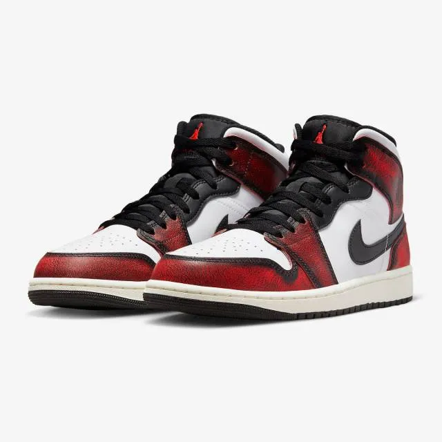 Nike air jordan 1 mid (wear-away chicago/ black/ infrared 23/ white sail) men us 8-13 dv9565-006