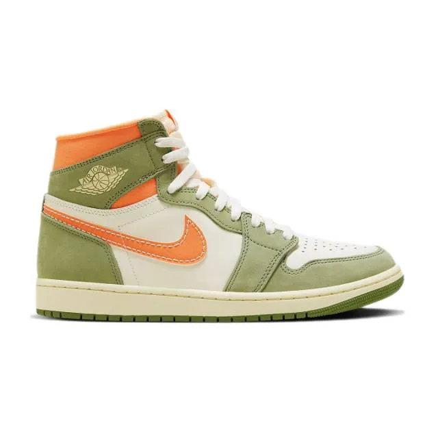 Nike air jordan 1 retro high og (craft celadon/ celadon/ sky j light olive/ bright mandarin/ coconut