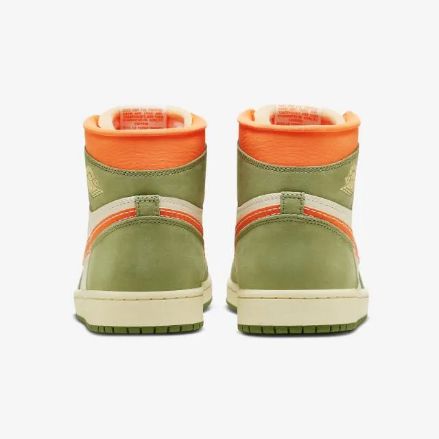 Nike air jordan 1 retro high og (craft celadon/ celadon/ sky j light olive/ bright mandarin/ coconut