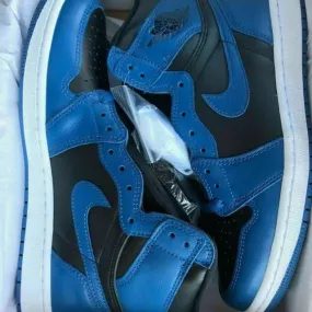 Nike air jordan 1 retro high og dark marina blue 4-14 black white 555088-404