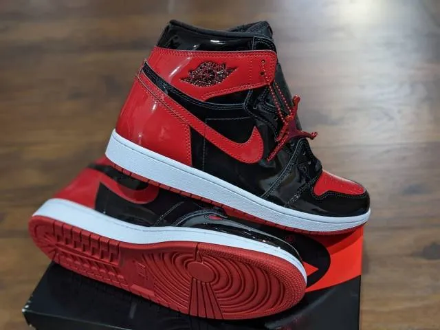 Nike air jordan 1 retro high og patent bred