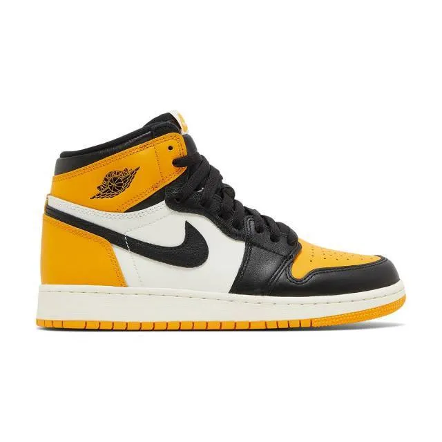 Nike air jordan 1 retro high og (yellow toe/ taxi/ black/ sail/ yellow white) men us 8-13 555088-711