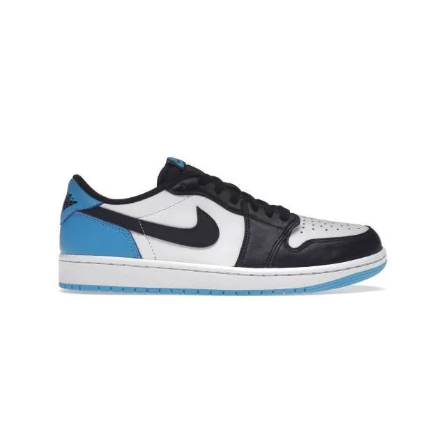 Nike air jordan 1 retro low og (unc/ white/ dark powder blue/ black) men us 8-13 cz0790-104