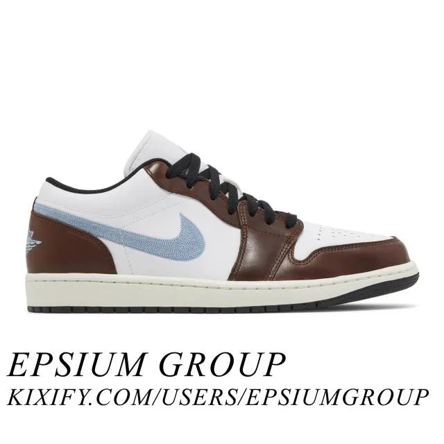 Nike air jordan 1 retro low se (brown blue grey/ brown/ white/ blue grey/ black/ sail) men us 8-13 fq7832-142