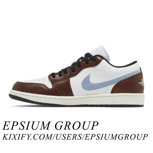 Nike air jordan 1 retro low se (brown blue grey/ brown/ white/ blue grey/ black/ sail) men us 8-13 fq7832-142