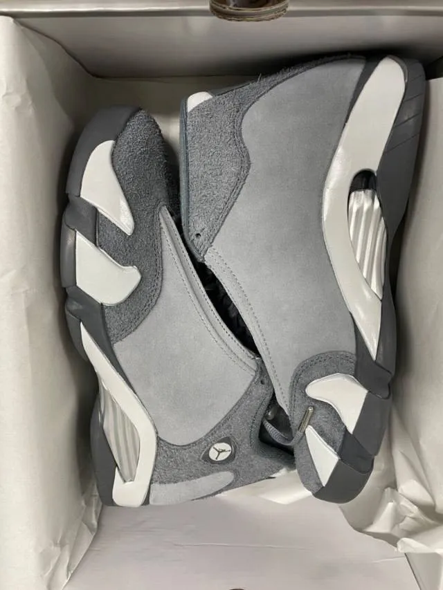 Nike air jordan 14 retro se flint grey stealth white