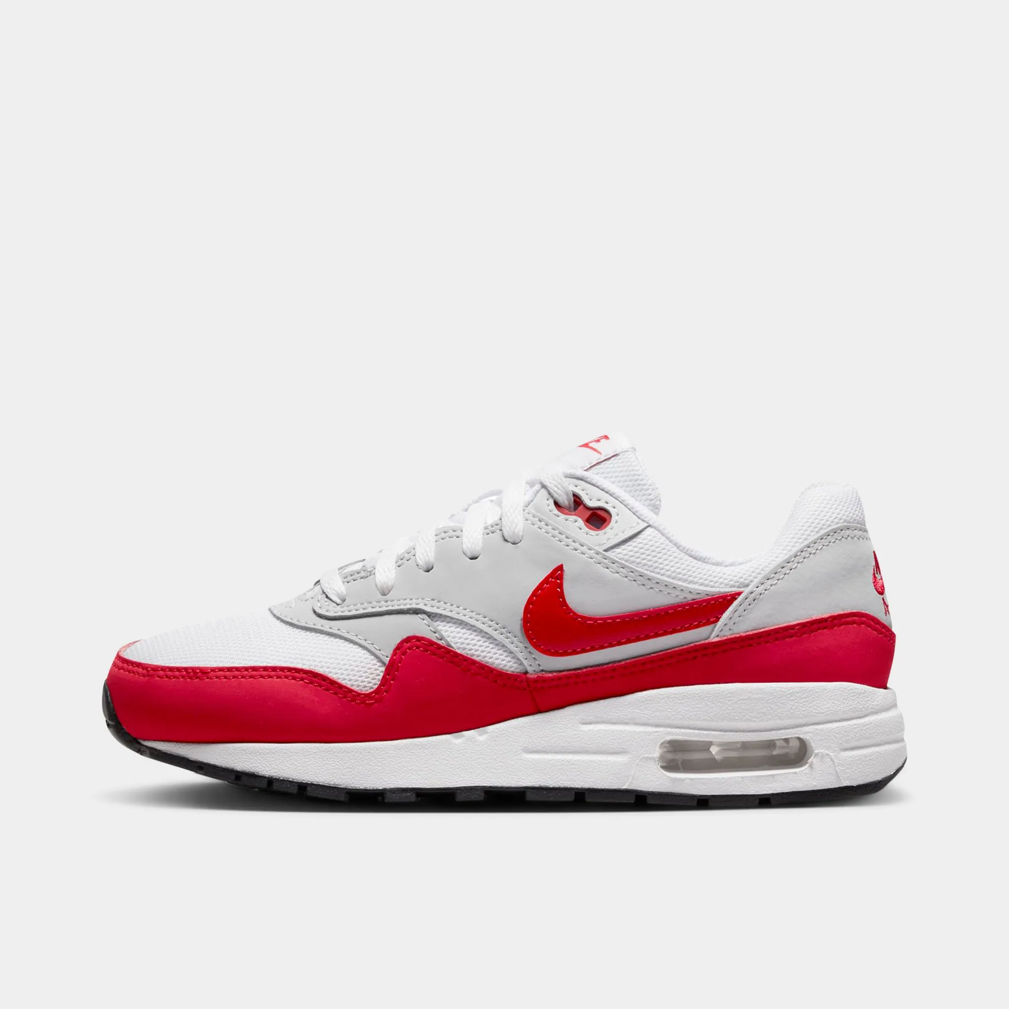 Nike Air Max 1 GS Neutral Grey / University Red - White