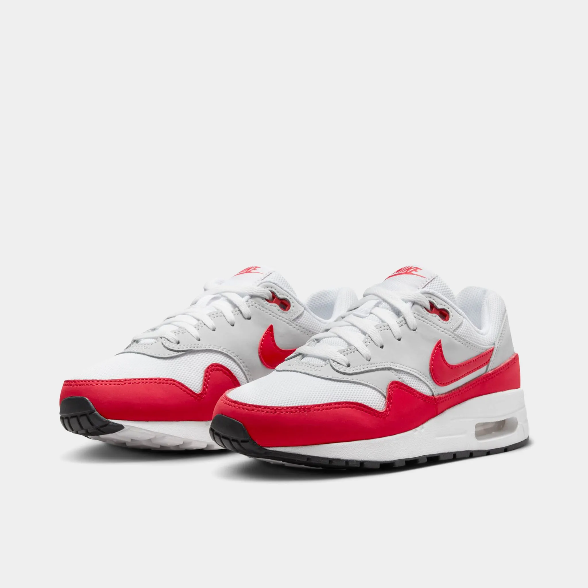 Nike Air Max 1 GS Neutral Grey / University Red - White