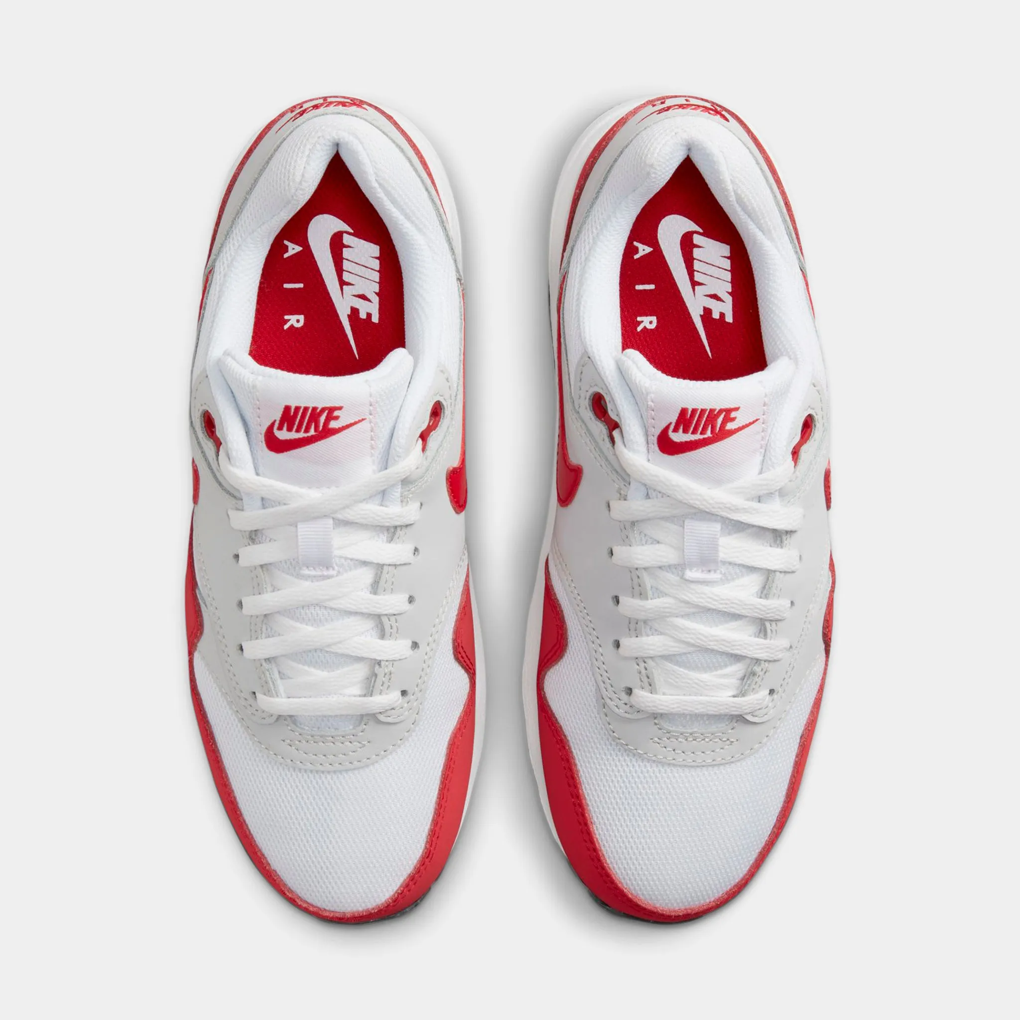 Nike Air Max 1 GS Neutral Grey / University Red - White