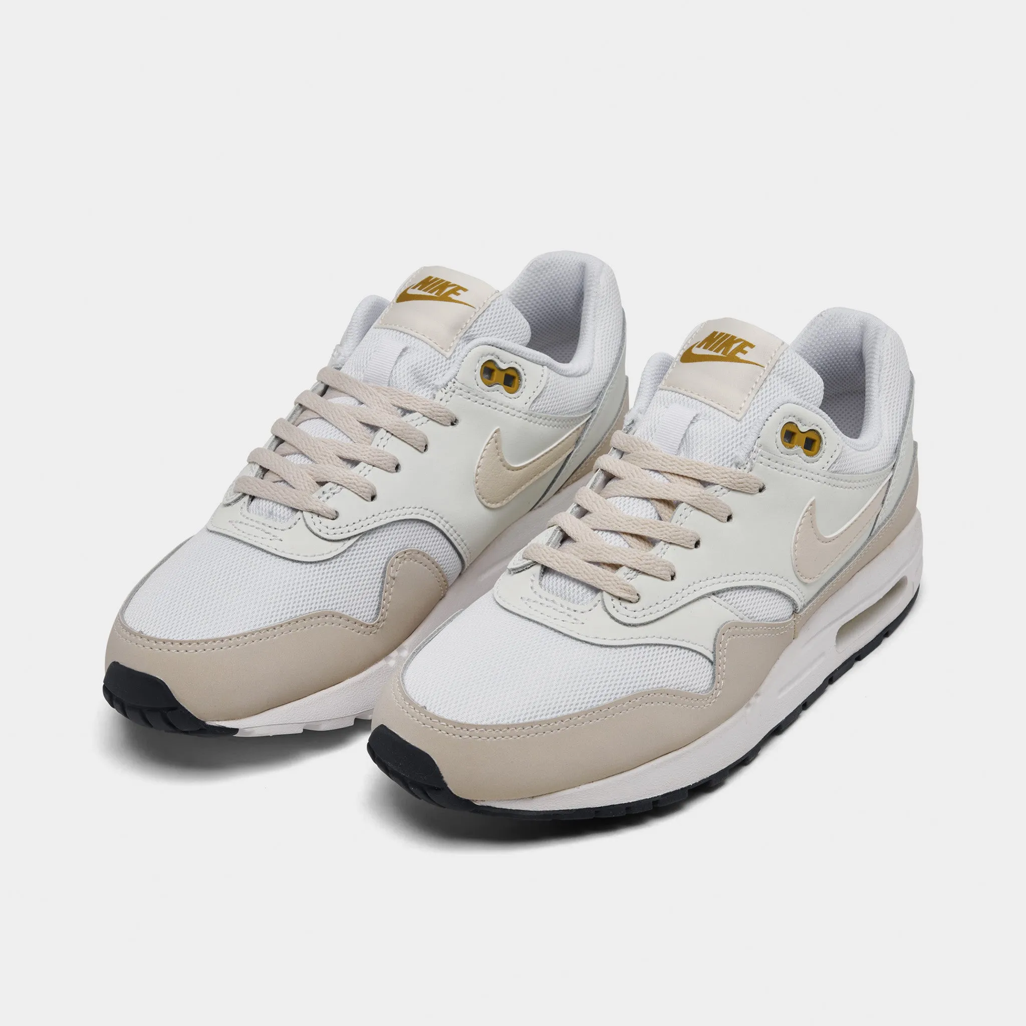 Nike Air Max 1 GS White / Light Orewood Brown - Bronzine