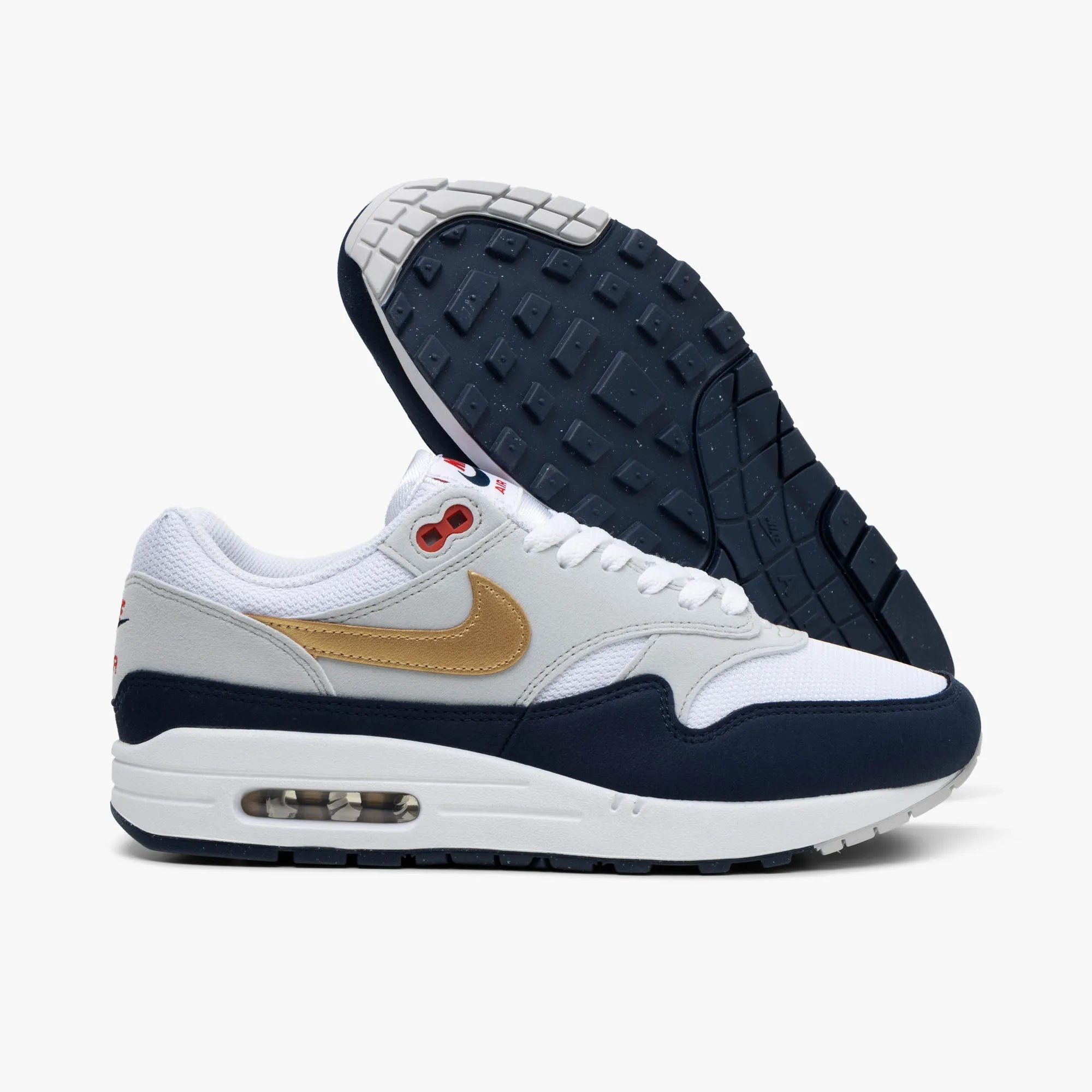 Nike Air Max 1 Obsidian / Metallic Gold - White