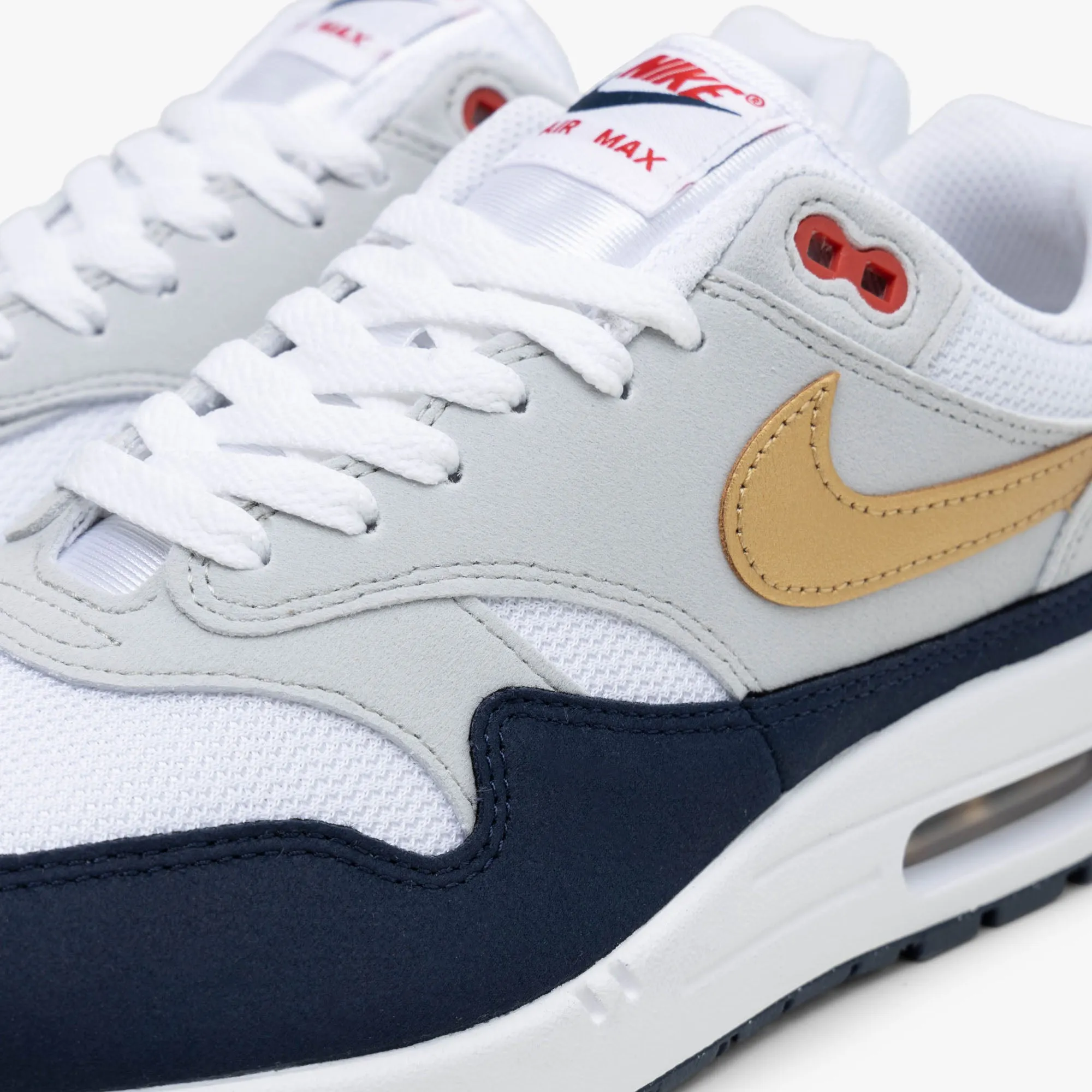 Nike Air Max 1 Obsidian / Metallic Gold - White